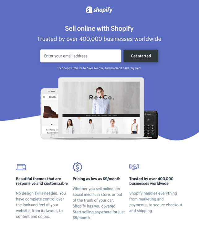 Shopify Landing Page