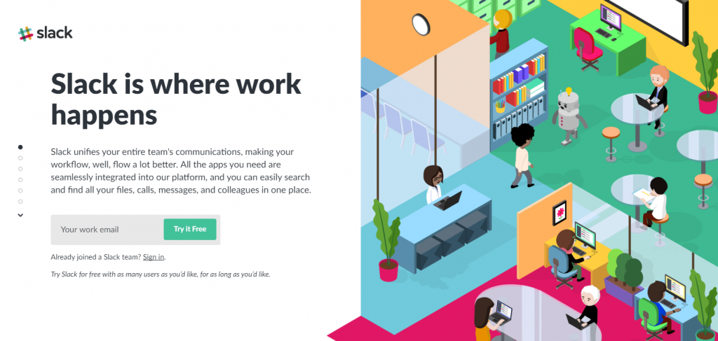Slack Landing Pages