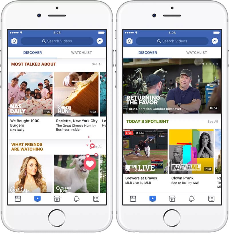 facebook watch social video