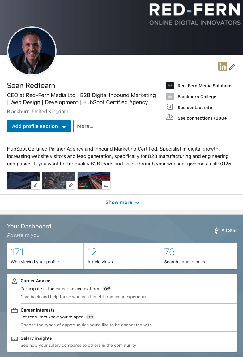 linkedin profile sean